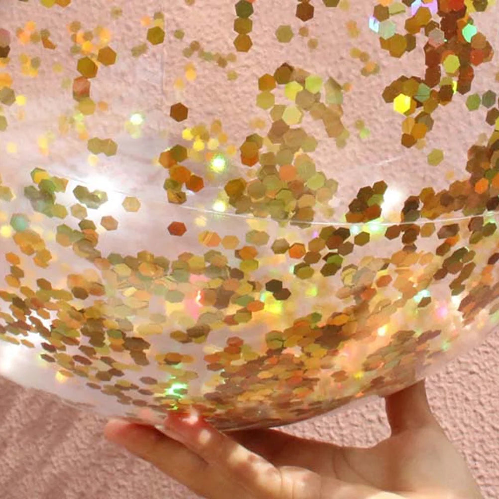 Transparent Glitter Ball Beach Balls H64320