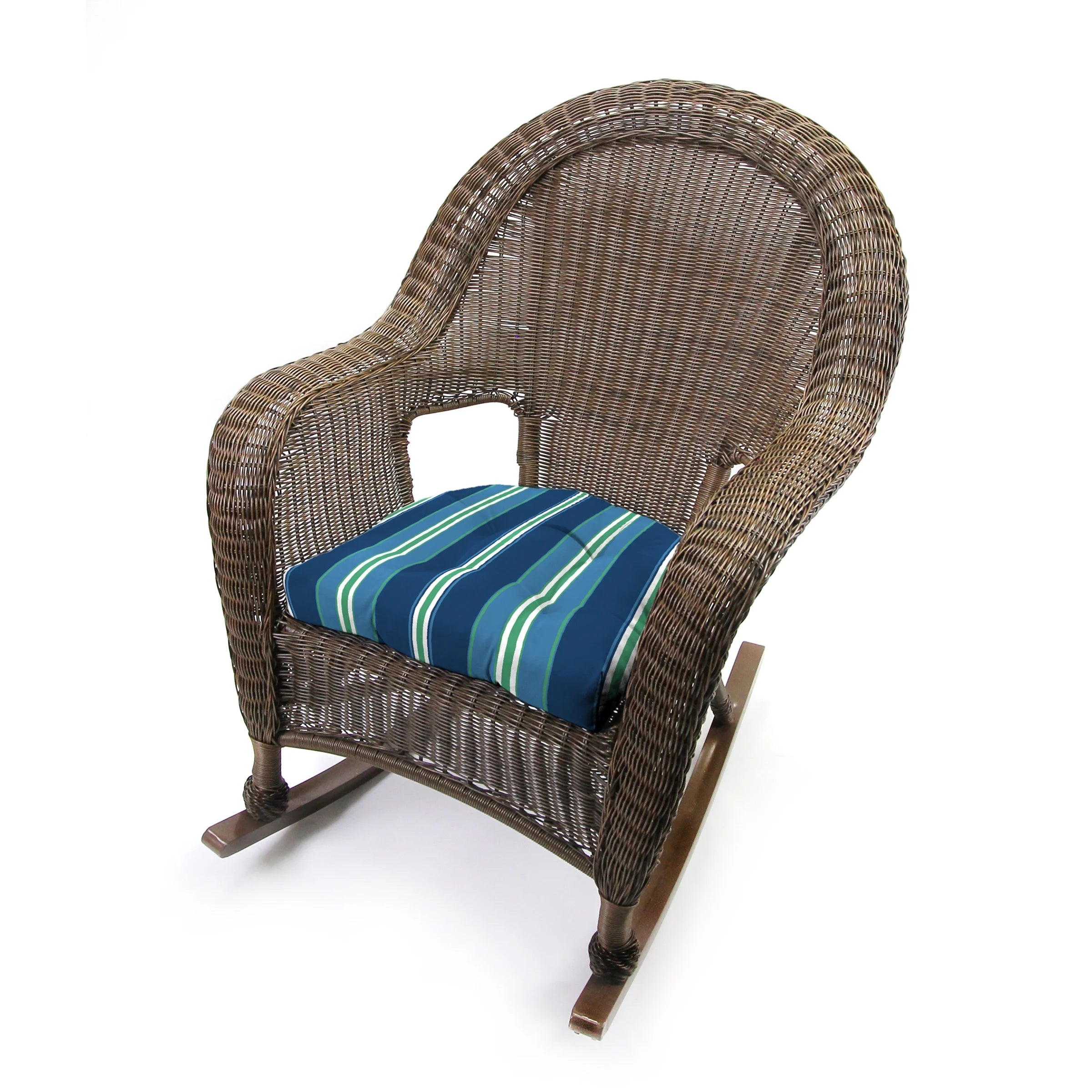 3-Piece Tufted Outdoor Cushion Set with Wicker Bench Cushion and 2 Wicker Seat Cushions X502646