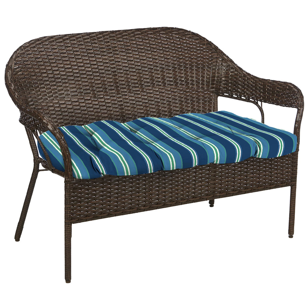 3-Piece Tufted Outdoor Cushion Set with Wicker Bench Cushion and 2 Wicker Seat Cushions X502646