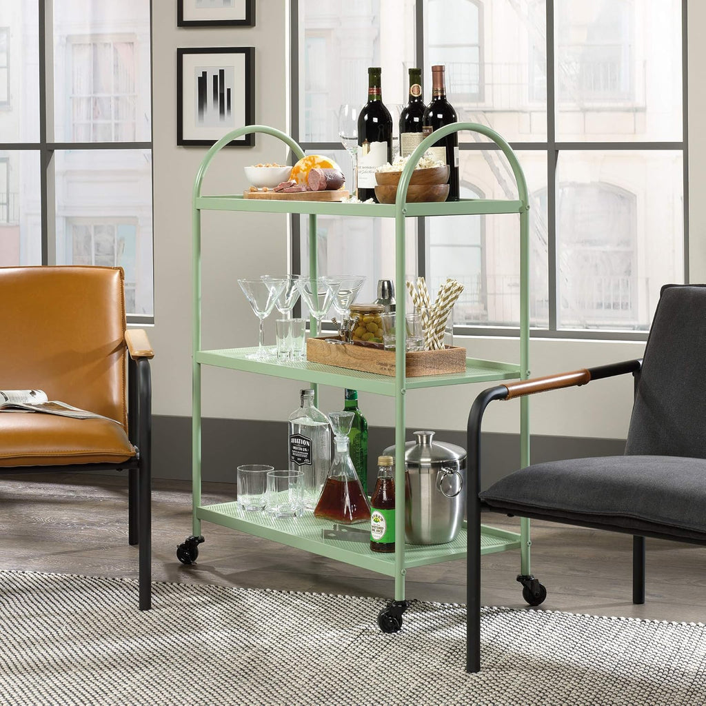 Green Café Library Cart H21654