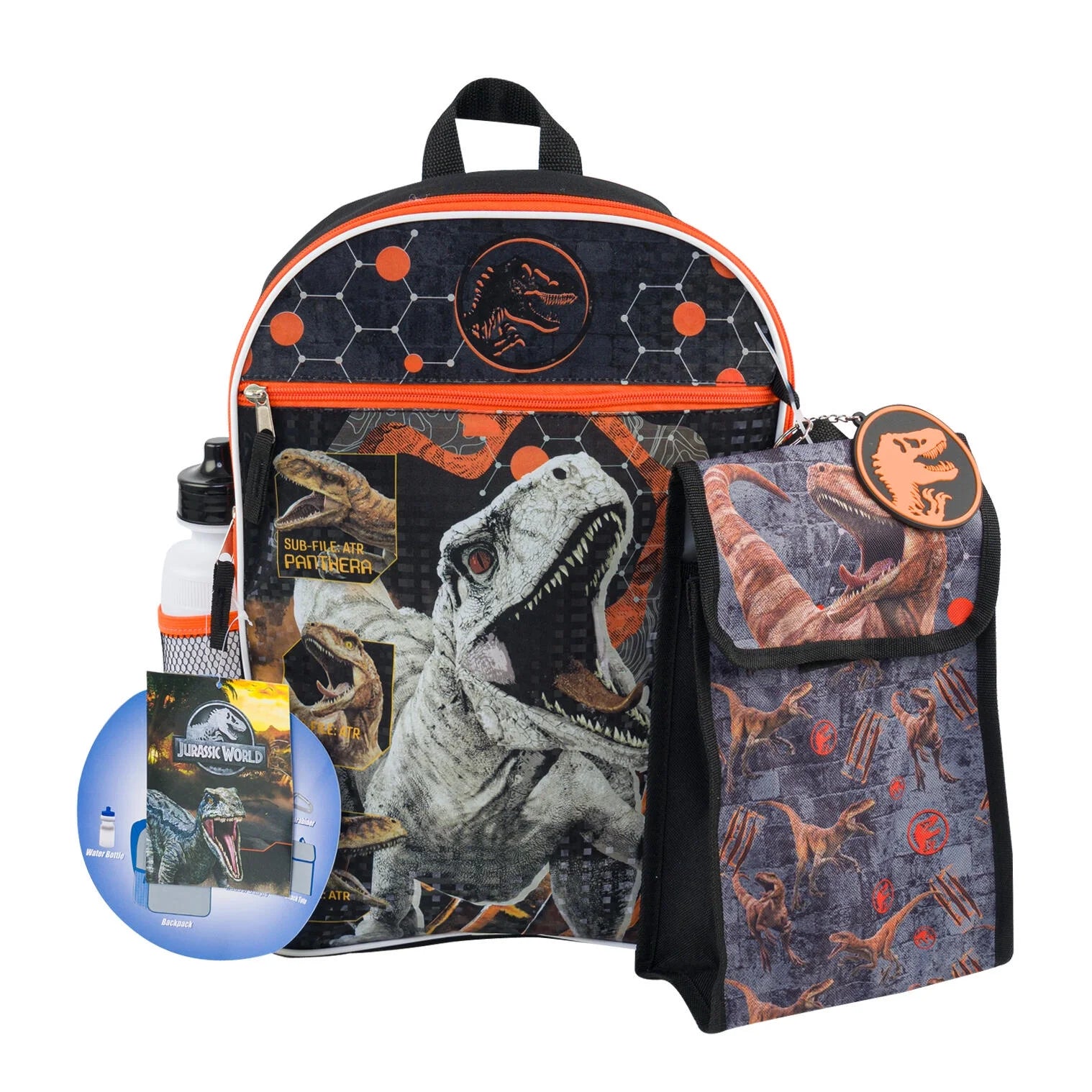 5pc Backpack Set with Water Bottle and Lunch Bag M387231