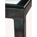 Clear Tempered Glass Bar Table with Steel Base K9687