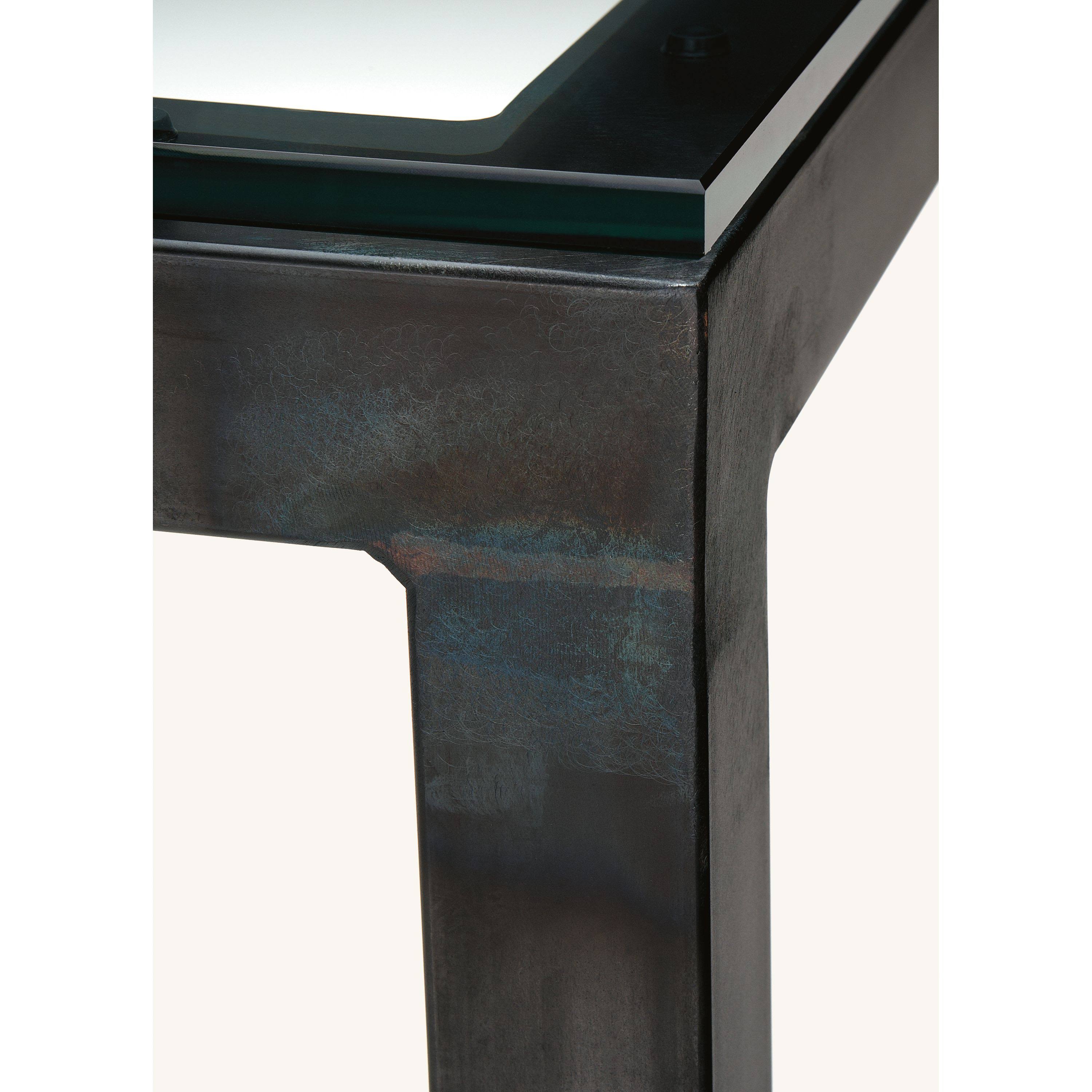 Clear Tempered Glass Bar Table with Steel Base K9687