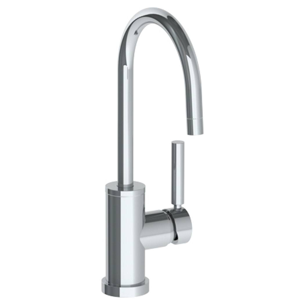 Polished Natural Brass Deck Mounted Gooseneck Lavatory Mixer G459