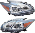 Headlight Assembly Unit Pair for Toyota Prius Plug-in 2012 2013 2014 R7731