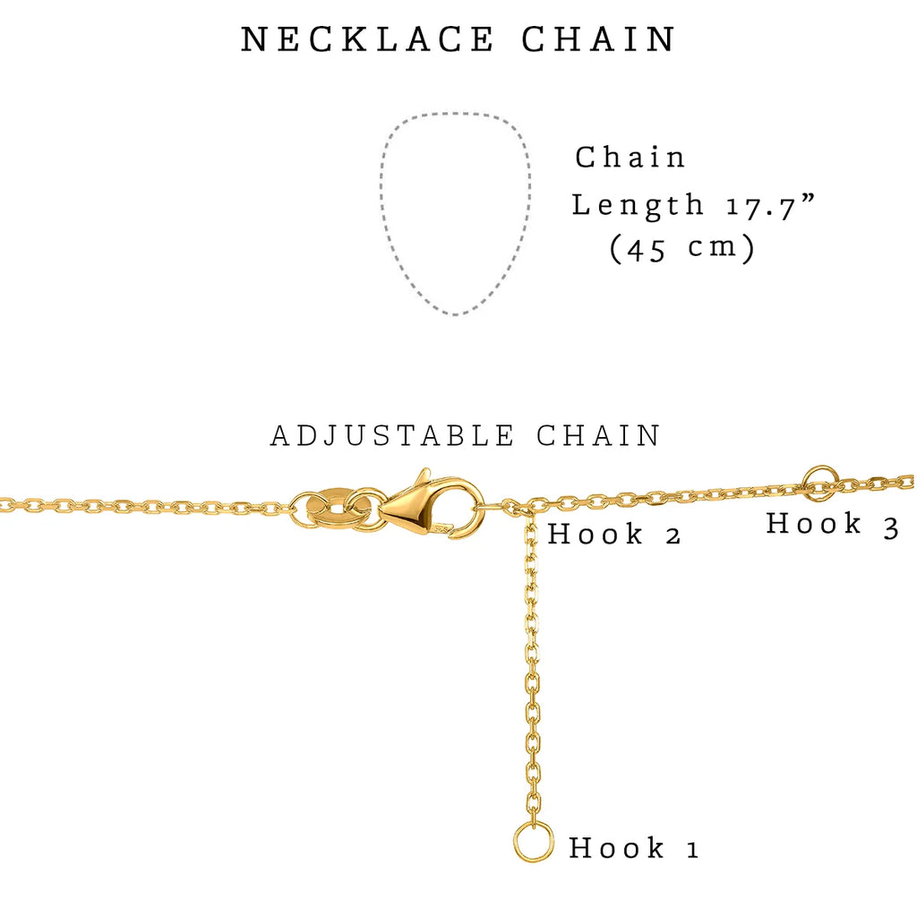 18K Gold Plated Necklace with Cubic Zirconia H393