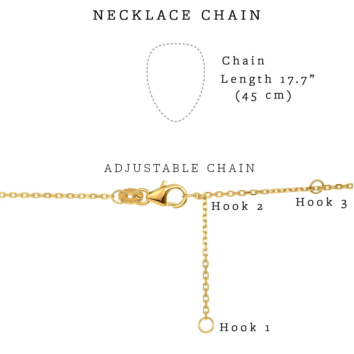 18K Gold Plated Necklace with Cubic Zirconia H393