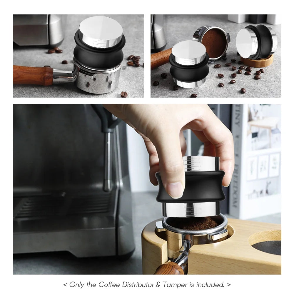Dual Head Stainless Steel Coffee Distributor and Tamper H8693