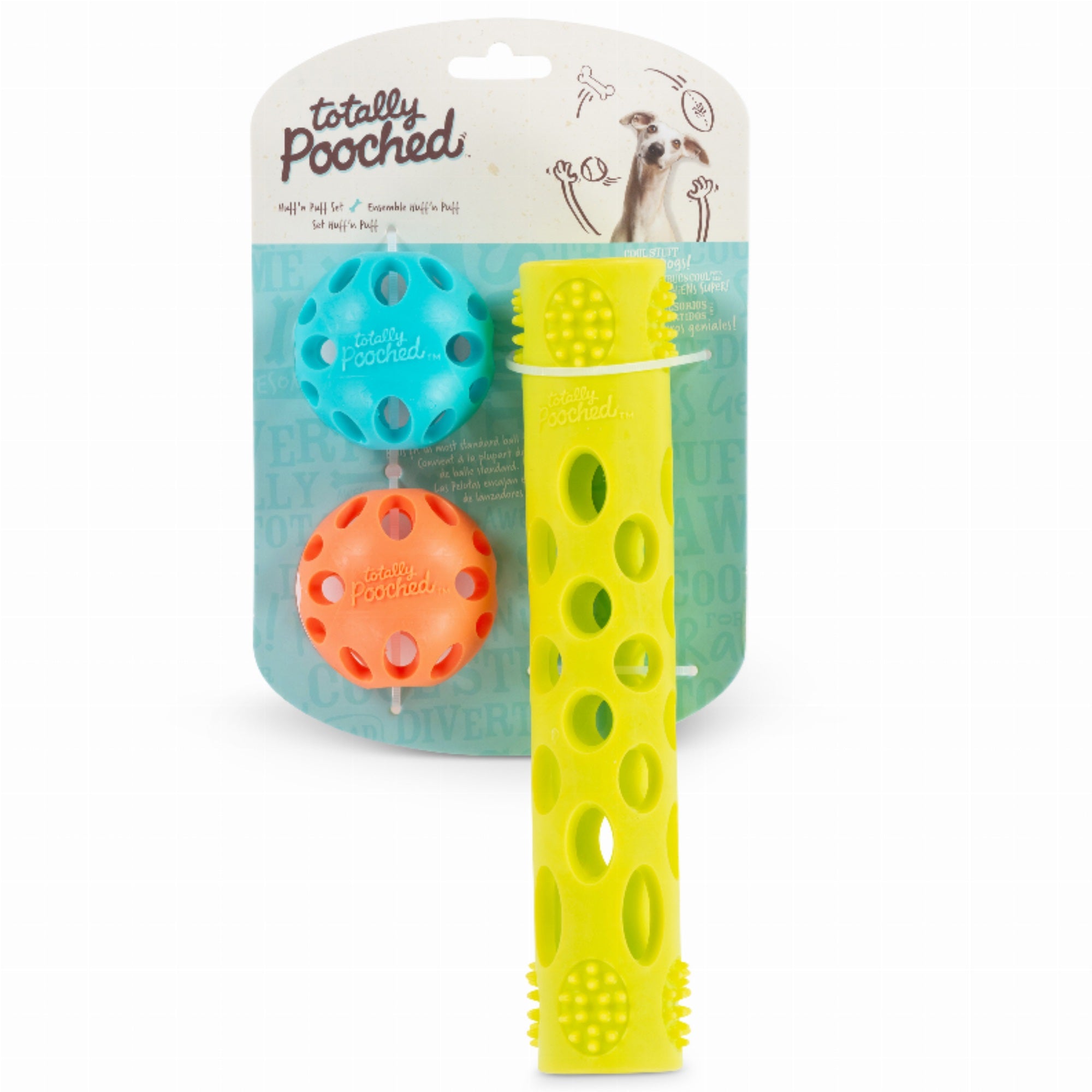 Huff N Puff Dog Toys Pack of 3 X187