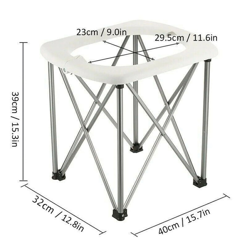 Portable Camp Toilet Commode Seat with Bags W670328