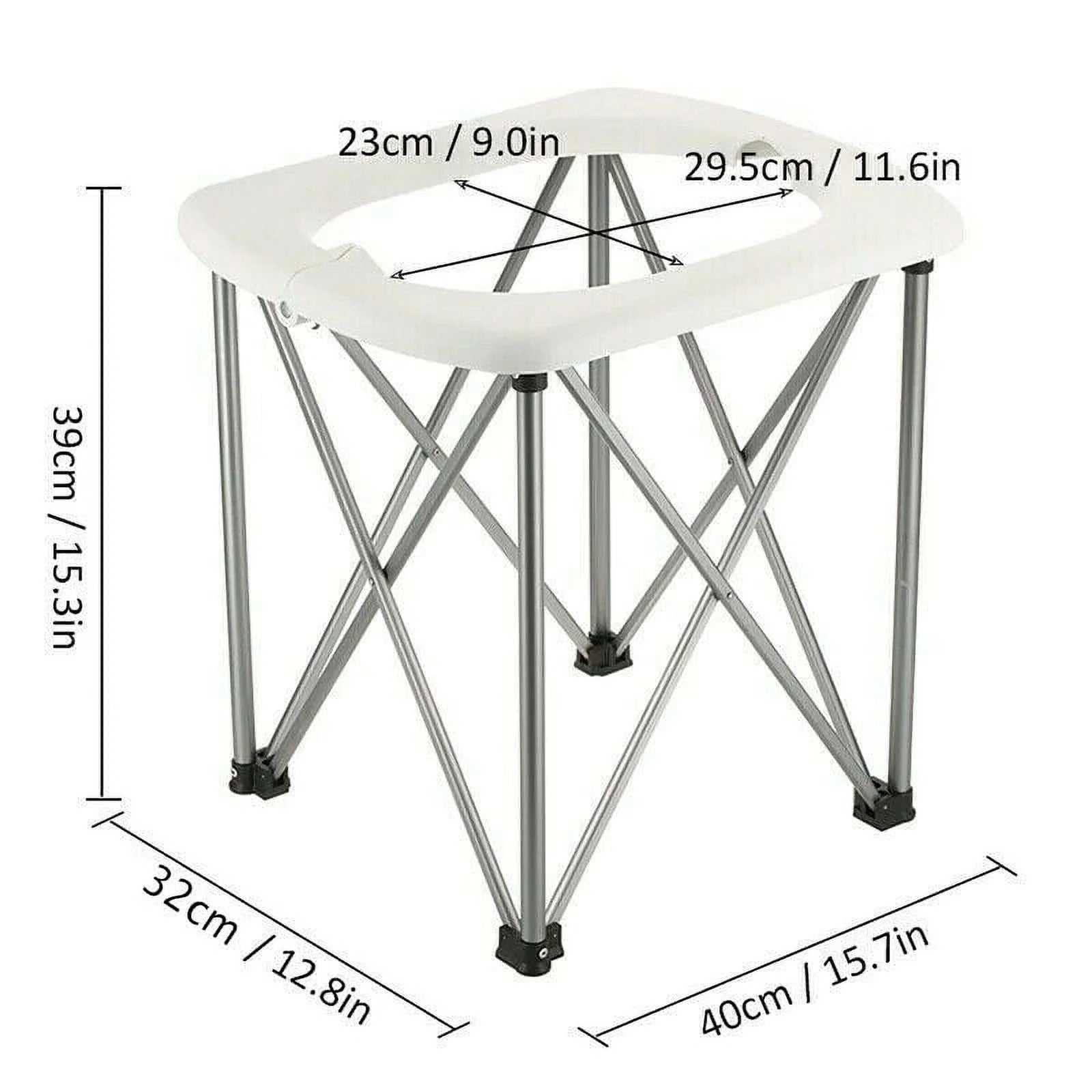 Portable Camp Toilet Commode Seat with Bags W670328