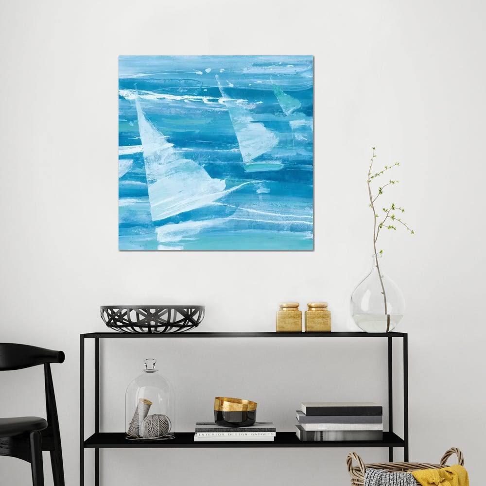 Canvas Art Picture Blue Sailboats P567