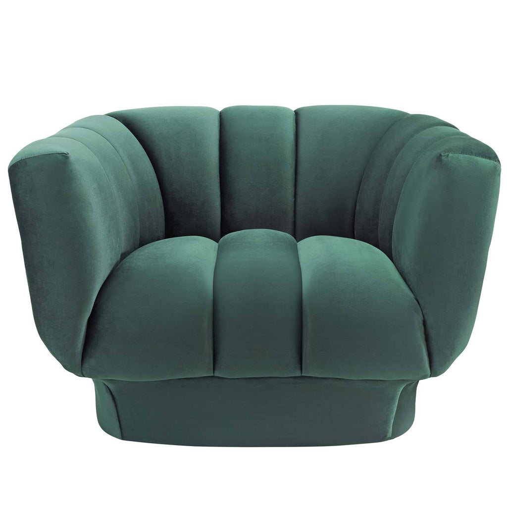 Green Performance Velvet Armchair S9454