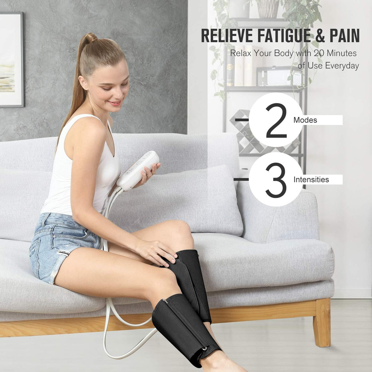 Air Compression Calf Massager with 2 Modes 3 Intensities C37573
