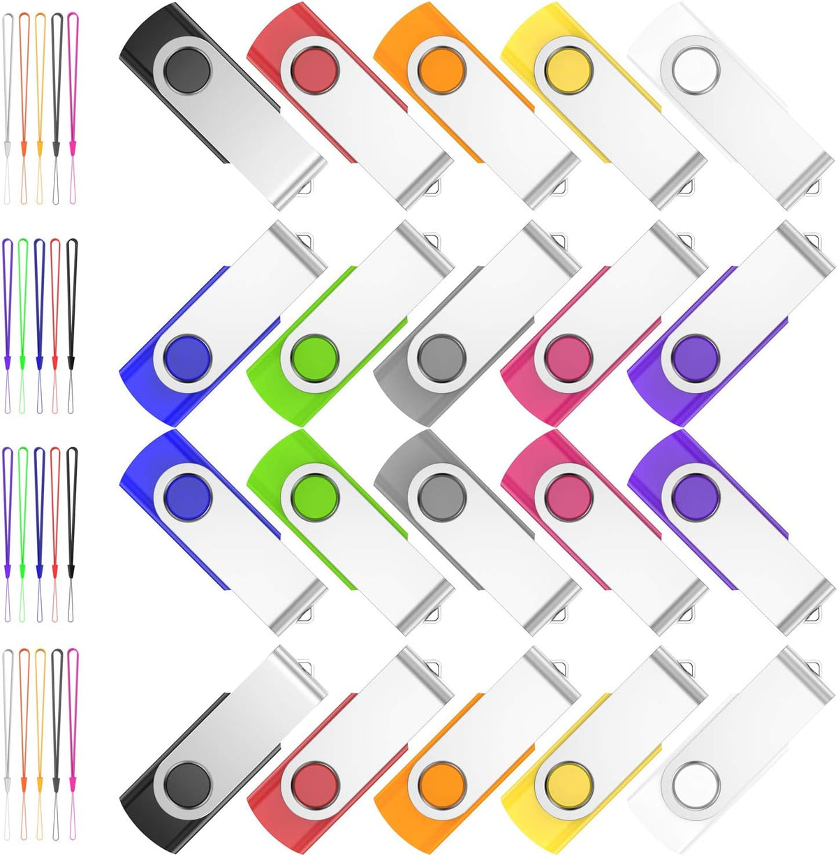 20 Pack 4GB USB 2.0 Flash Drive with Led Indicator F46941