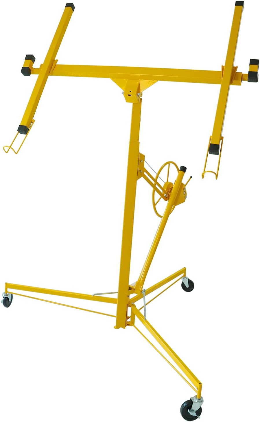 11FT 150LB Drywall Lifter Panel Hoist with Rolling Caster (Yellow) R430718