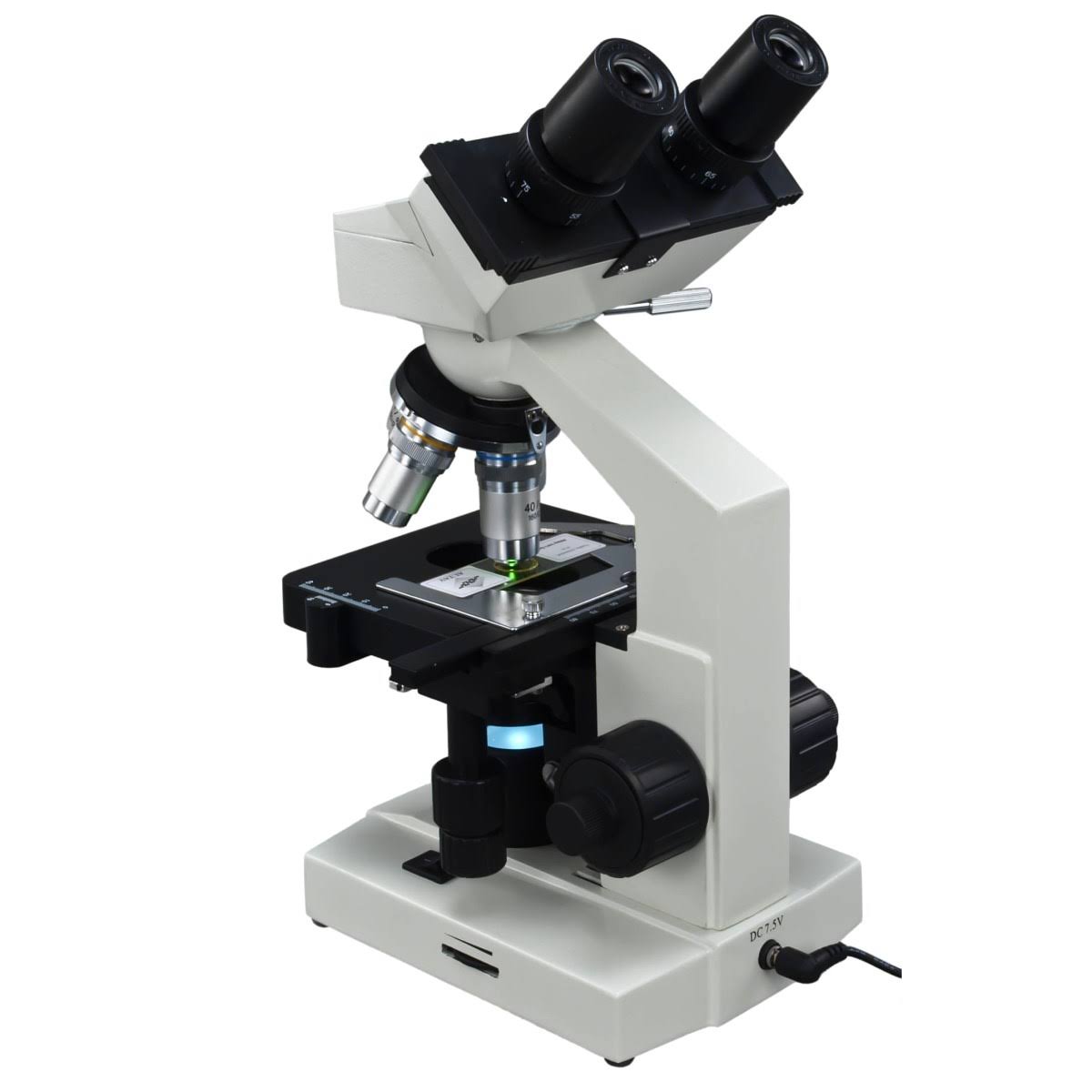 40X-2500X Lab Binocular Biological Compound LED Microscope with Vinyl Carrying Case B1757