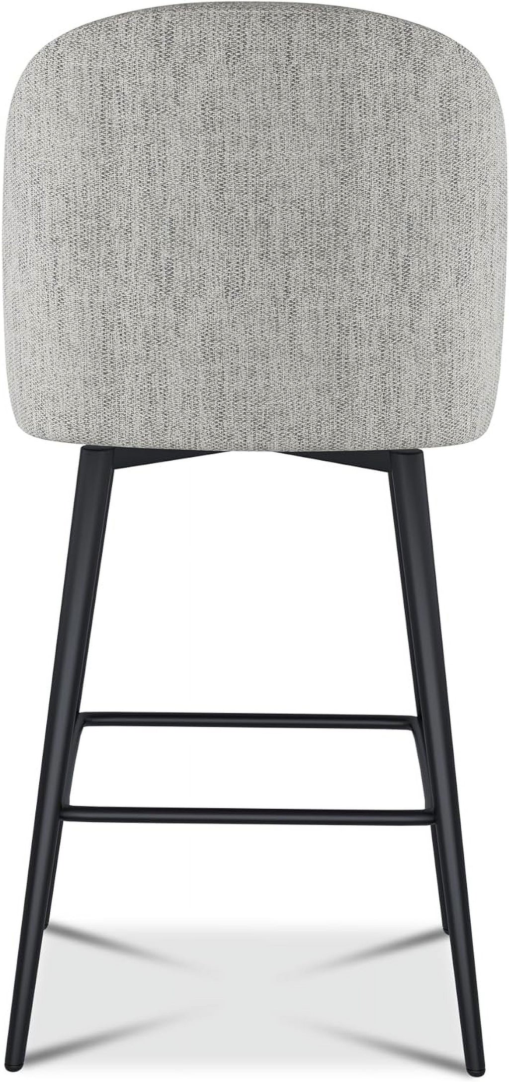 26 Inch Upholstered Swivel Bar Stools Set of 2 with Back and Metal Legs Y2370