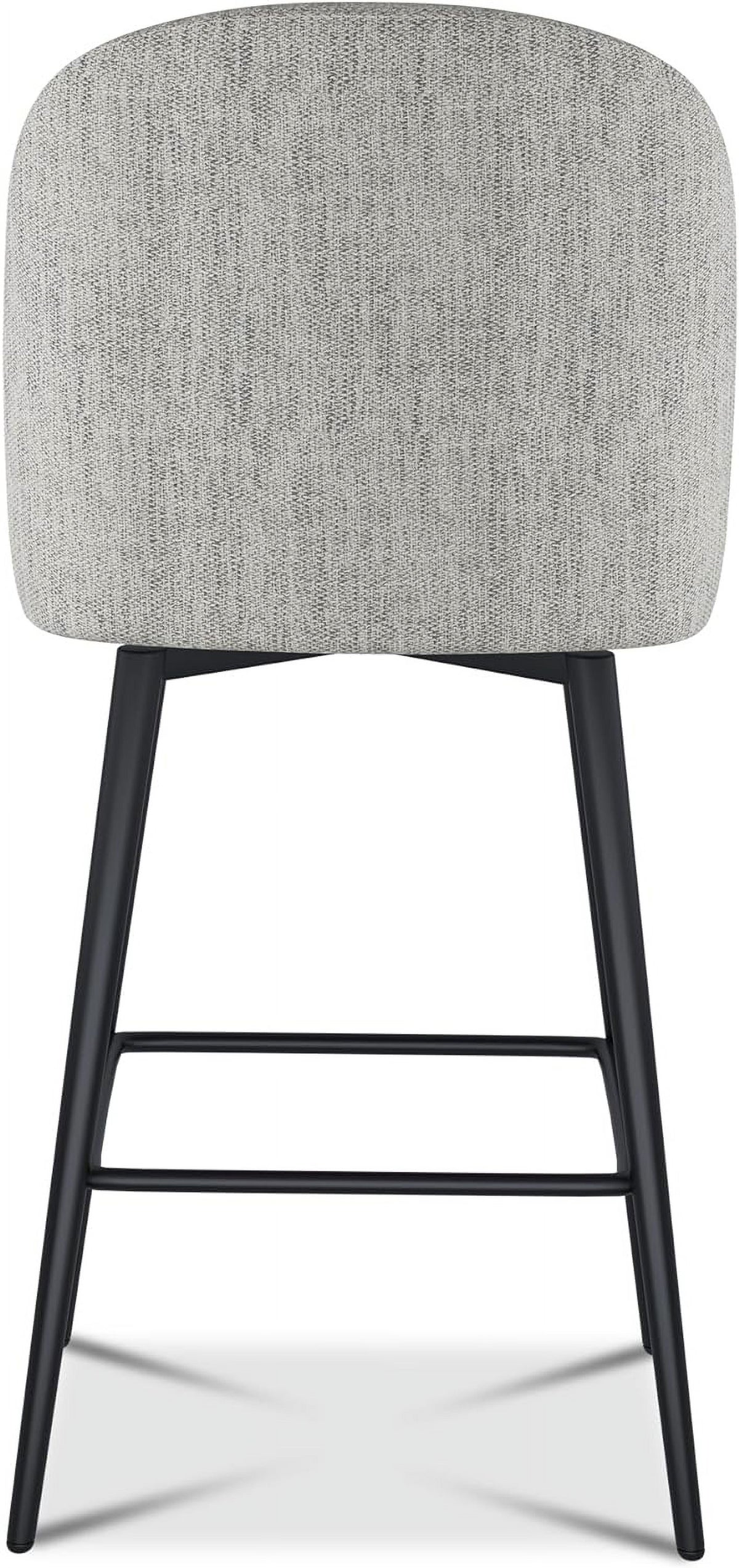 26 Inch Upholstered Swivel Bar Stools Set of 2 with Back and Metal Legs Y2370