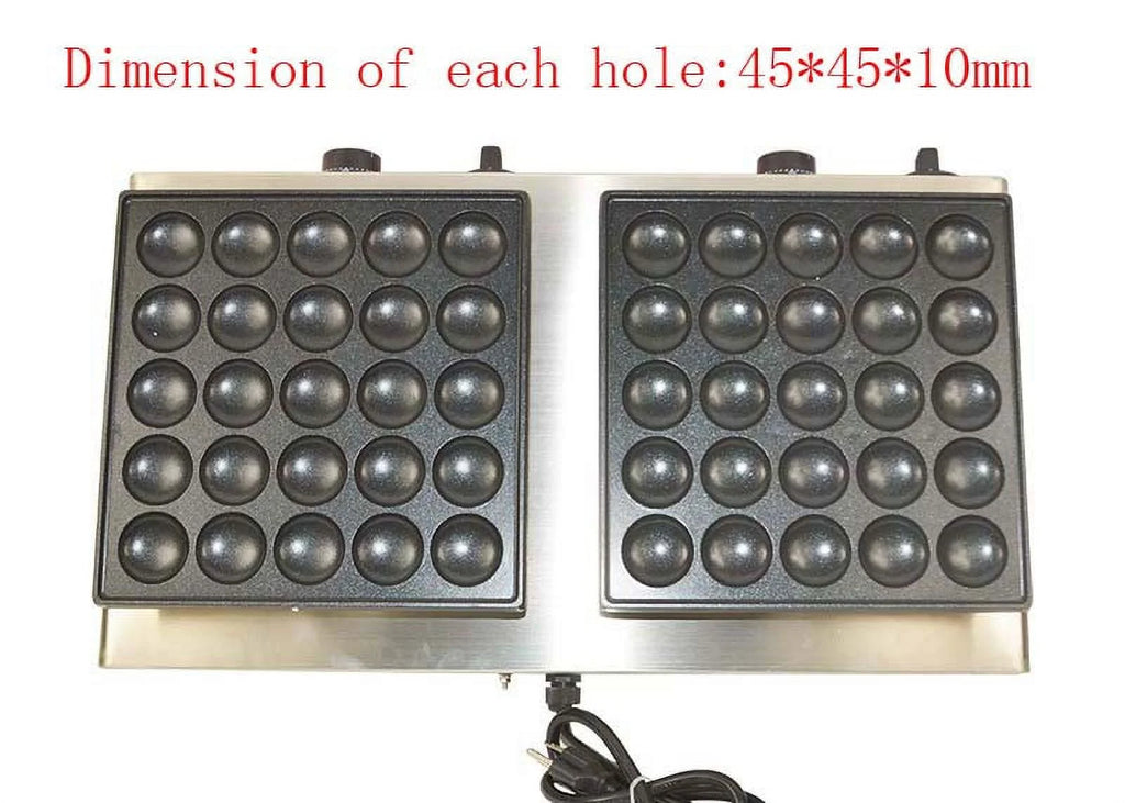 50Holes Commercial Electric Mini Dutch Pancake Waffle Maker V856
