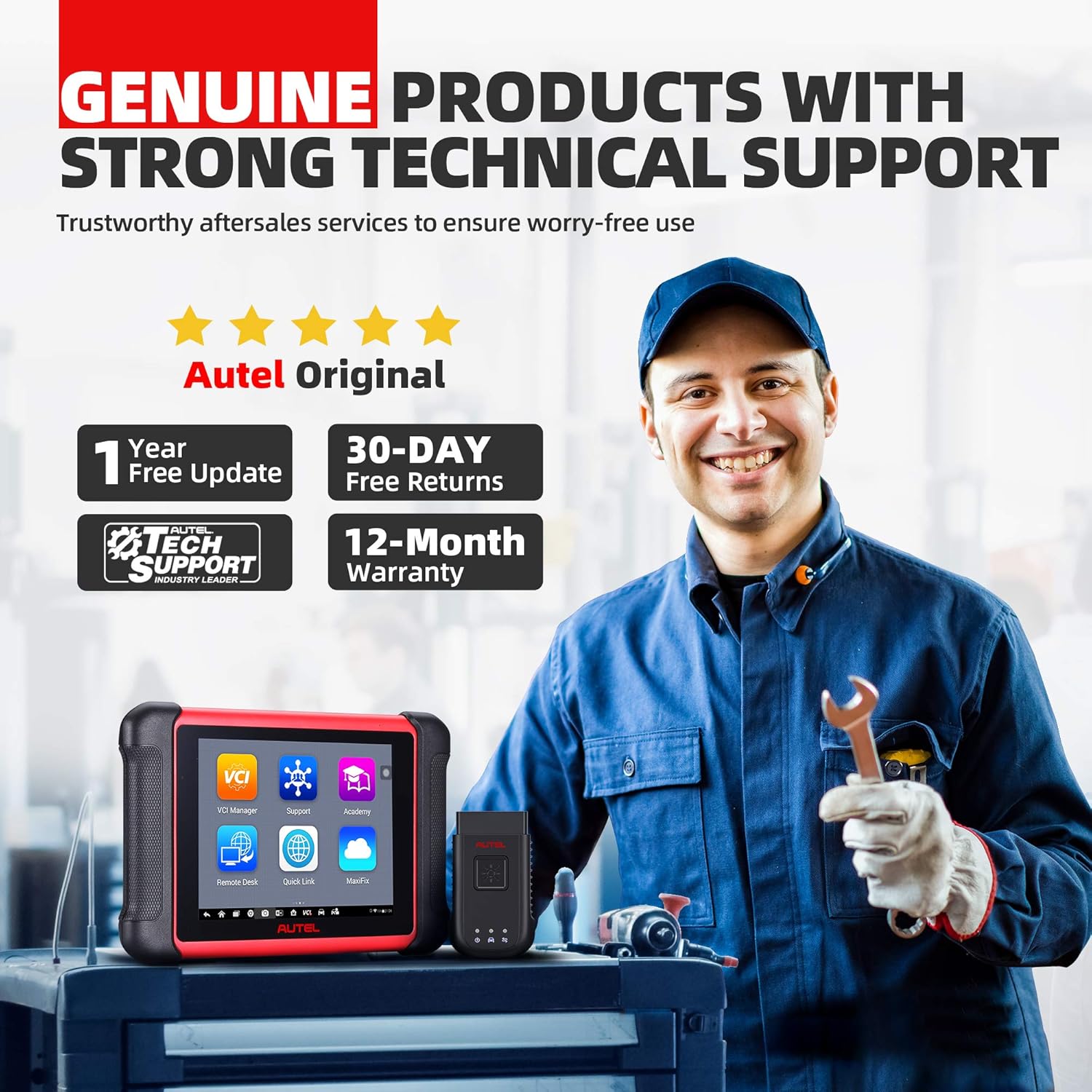 Autel Scanner MaxiCOM MK906BT with Battery Tester, 2022 Auto Scan Tool with ECU Coding, 31+ Service Functions, All Systems Diagnostics, Active Test K1920