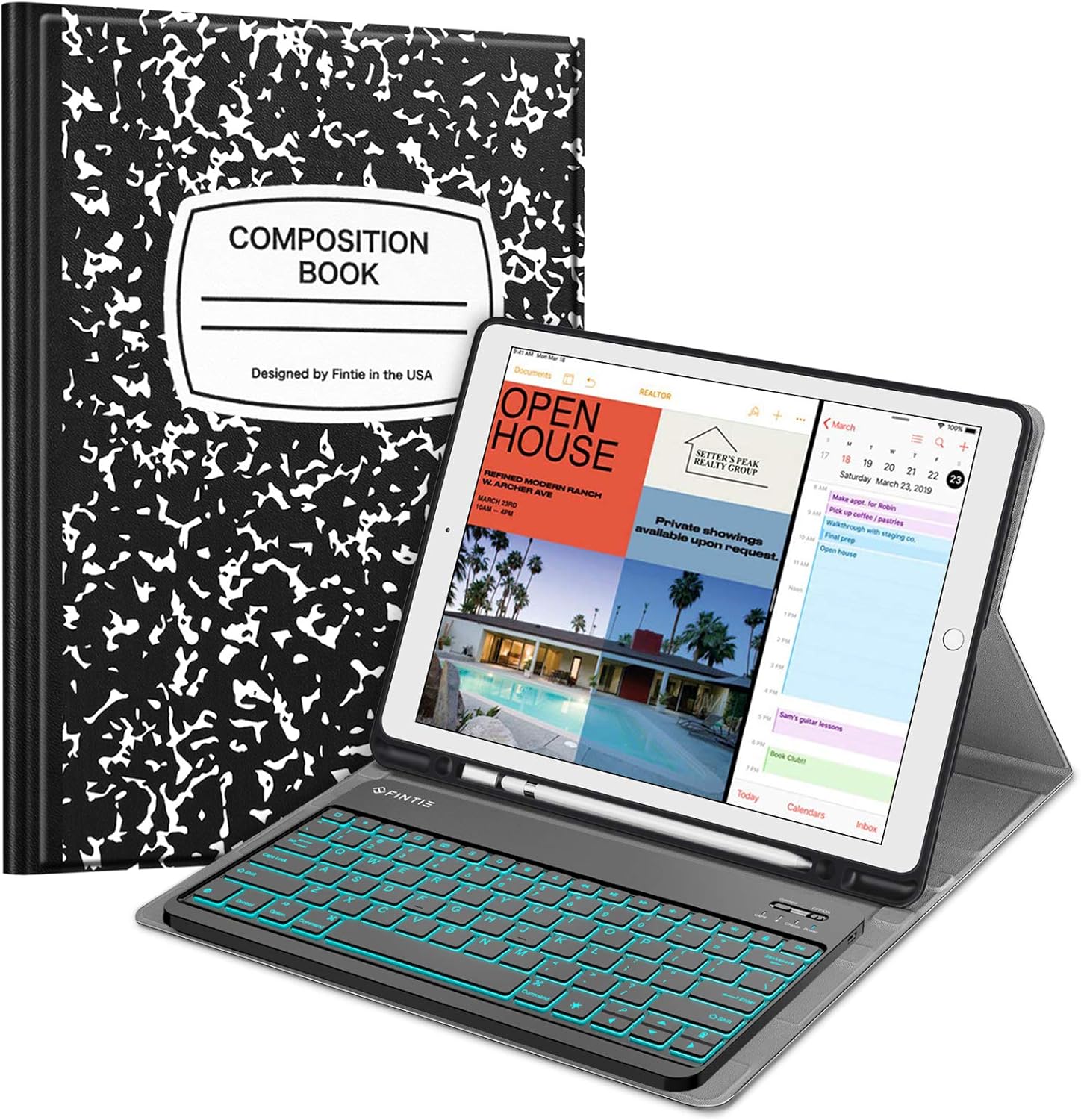 Black Bluetooth Keyboard Case for iPad Pro 12.9-inch W2946