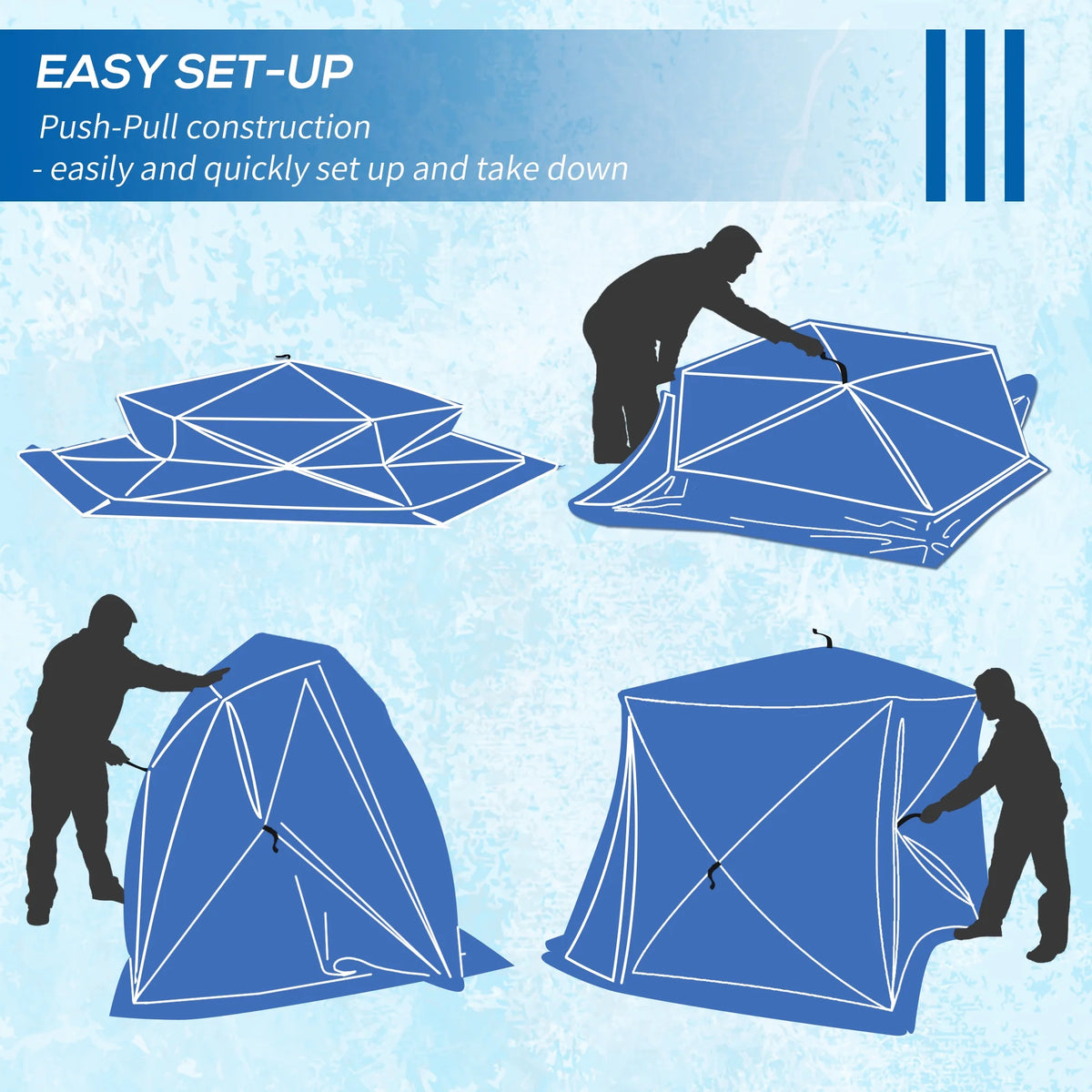Black Insulated Pop Up Ice Fishing Tent X42503