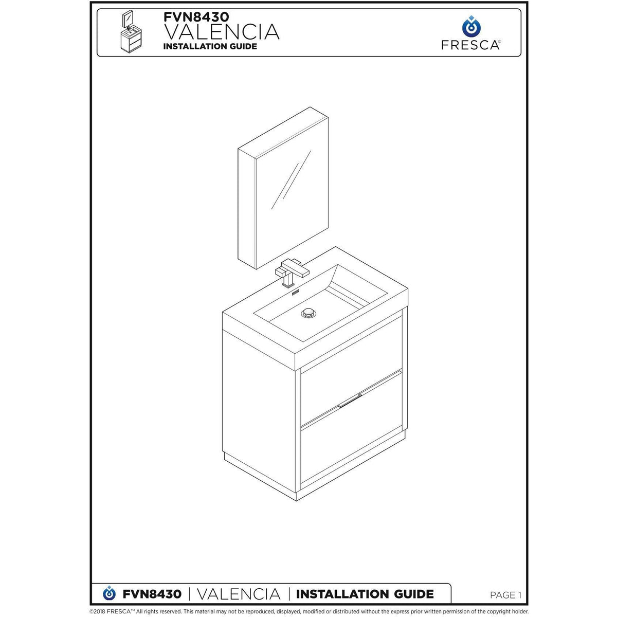 Glossy White Free Standing Bathroom Cabinet Z5675