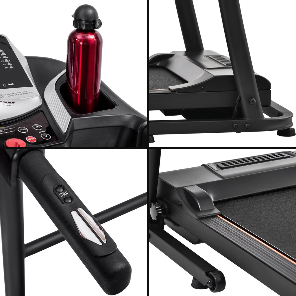 Folding Incline Treadmill Electric Running Machine 12 Preset Programs 3 Level Incline 500LBS Capacity V74339