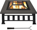 34 Square Metal Fire Pit Table Z605