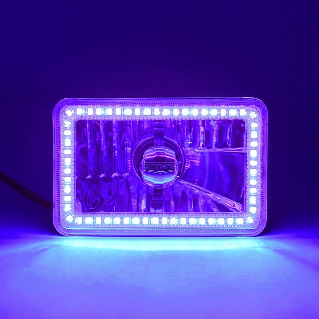 Purple SMD Halo Glass Headlight LED Light Bulb Pair H235