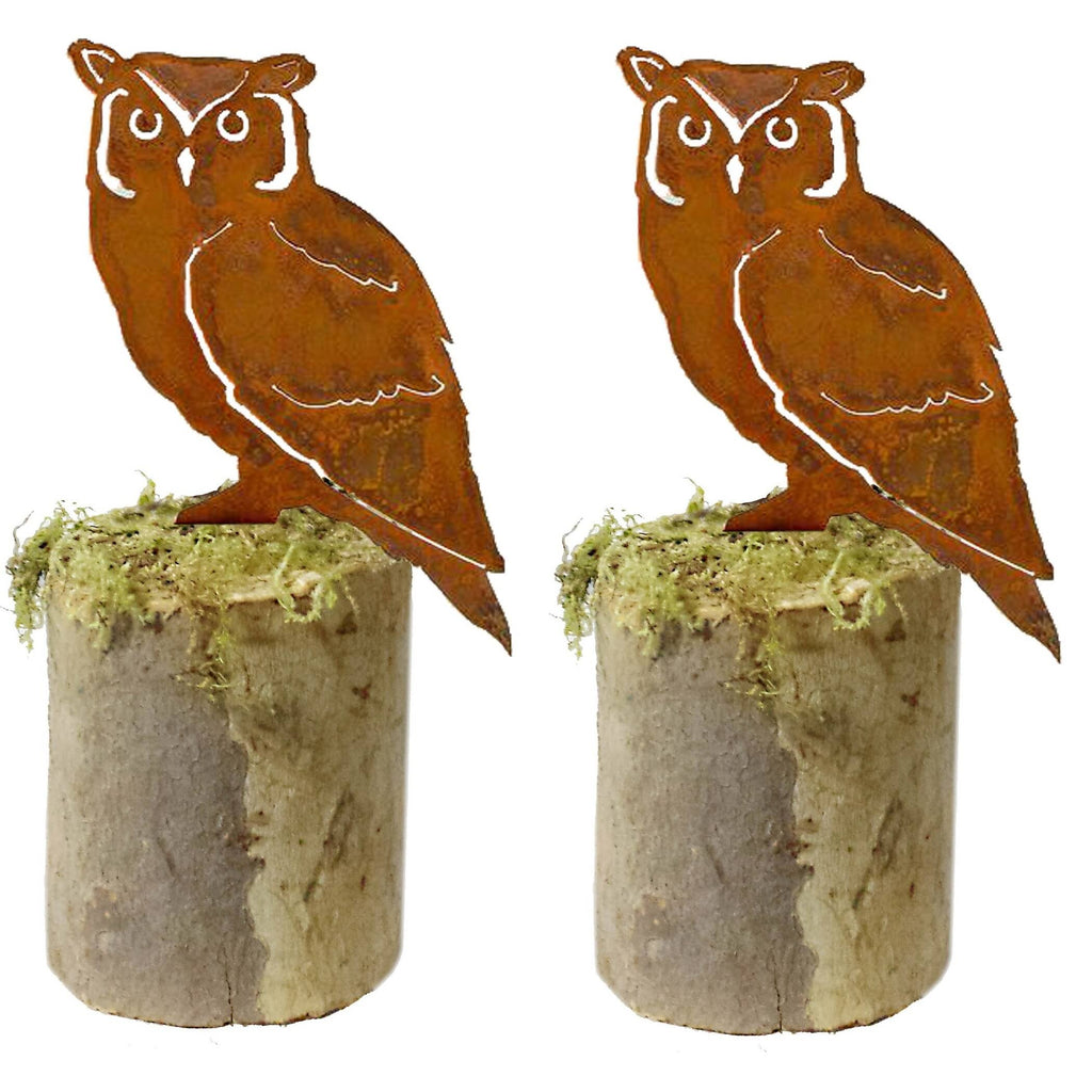 Metal Rustic Look Owl Silhouettes (Set of 2) N559