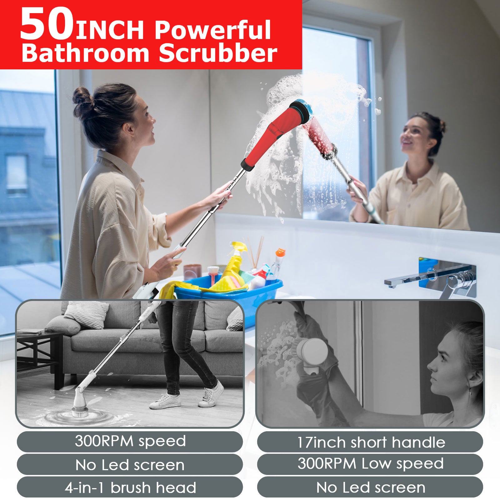 Electric Spin Scrubber with 8 Brushes B8184