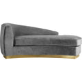 Grey Velvet Chaise I398