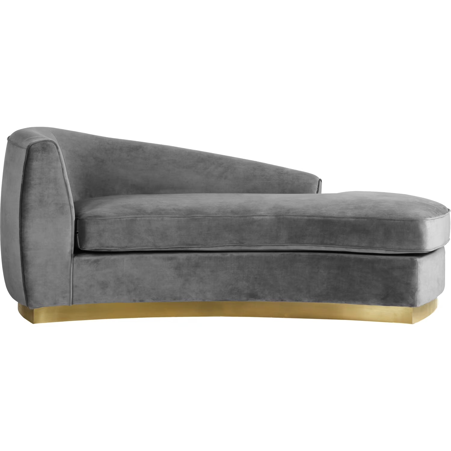 Grey Velvet Chaise I398