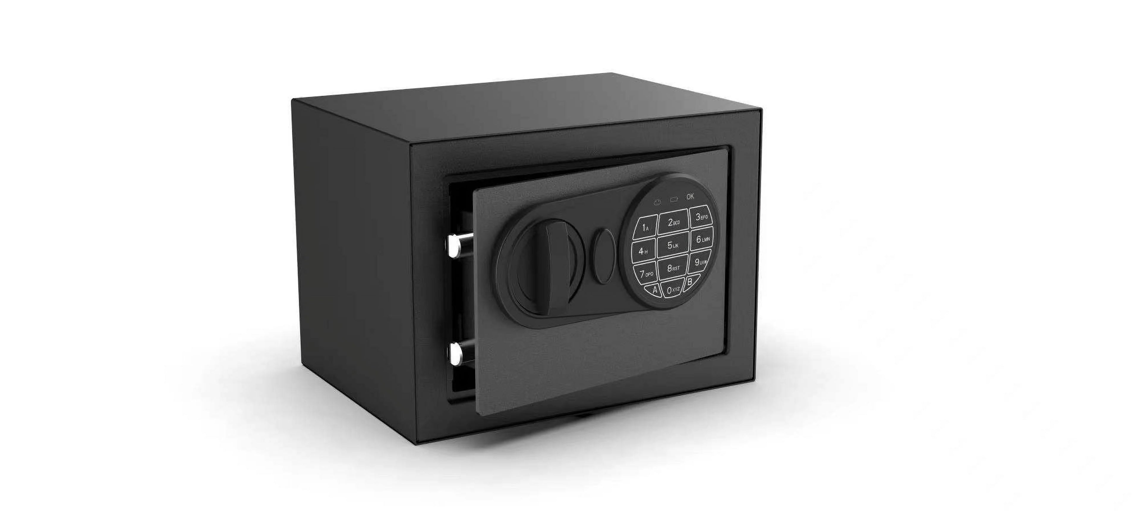 Black Small Digital Safe with Electronic Lock and Backup Key X778