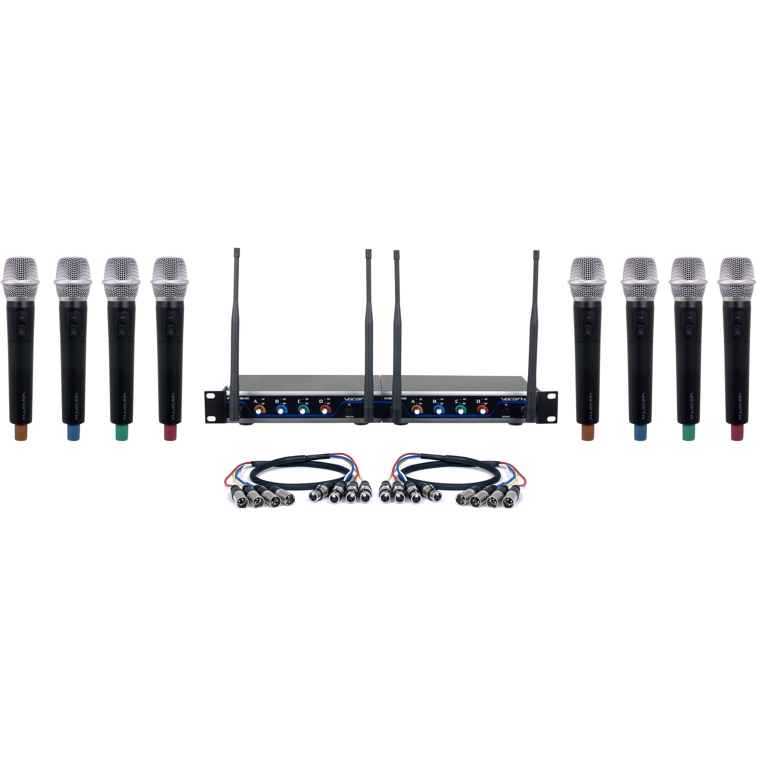 Eight Channel UHF Wireless Handheld Microphone System V43158