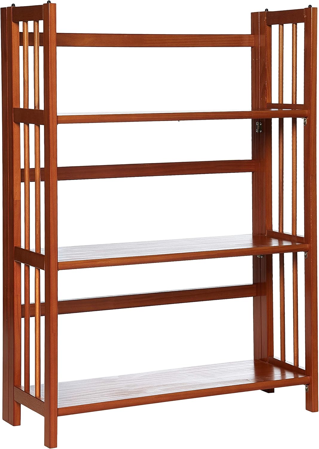 White 3-Shelf Folding Bookcase T615471