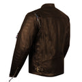 Brown Buffalo Leather Motorcycle Jacket XXL X98358