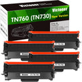 Compatible Toner Cartridge Replacement for Brother TN760 TN730 (4PK) Pack of 2 R7534