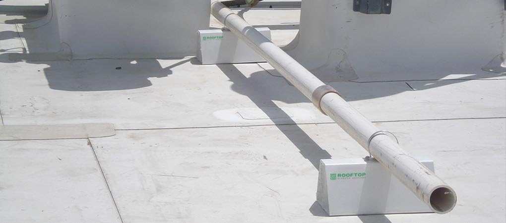 6" Pre-Cut PVC Rooftop Pipe Support, Pack of 2 A21755