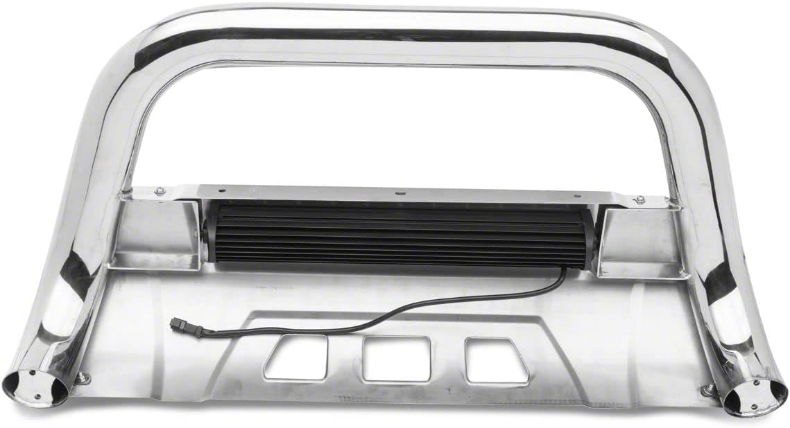 Stainless Steel Bull Bar with Skid Plate and 20-Inch Dual Row LED Light Bar T827818