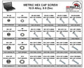 Metric HEX Cap Screw Assortment in Metal Locking Tray N132