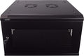 6U Wallmount Cabinet Enclosure 19-Inch Server Network Rack with Locking Perforated Door Black U271