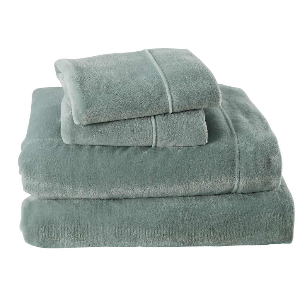 Jade Velvet Plush Sheet Set California King M171611