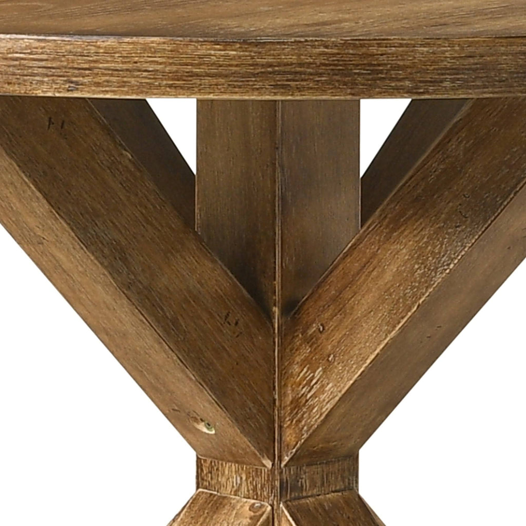 Round Wooden Table with Pedestal Base T476676