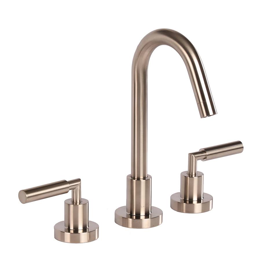 Brushed Nickel Widespread Bathroom Faucet with Drain Assembly H845981