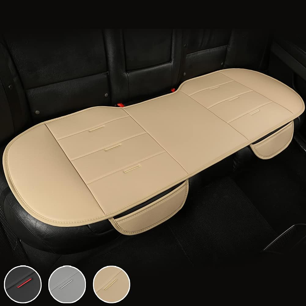 Beige PU Leather Rear Seat Cover D900
