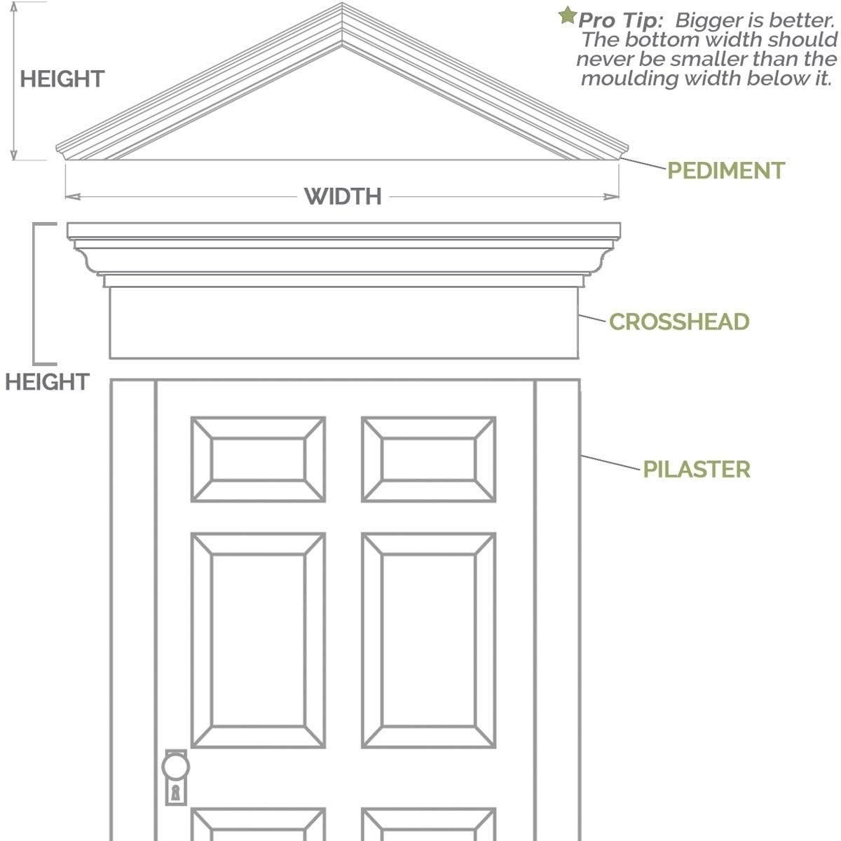 4x22W x 102x22H x 2x22P Two Equal Flat Panel PVC Pilaster with Standard Capital & Base (Pair) Y809239