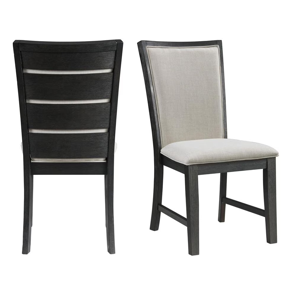 Black Slat Back Side Chair Set F1575